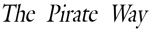 Font : Galant-Condensed-Italic 2 Custom Text : The Pirate Way Test your own text here Click to download or to view this font on a tshirt that can be custom printed in Bali